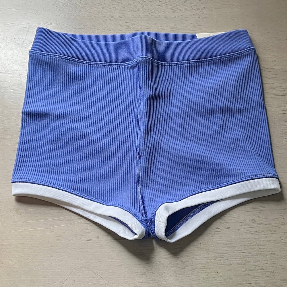 Aerie Blue Ribbed Athletic Shorts